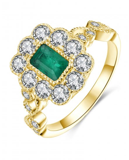 EMERALD CUT DIAMOND RING (TR4200)